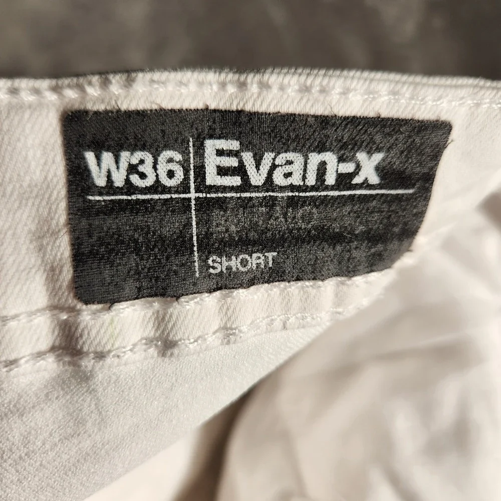 Buffalo David Bitton Evan-X Shorts Mens 36 White Excellent Stretch Denim - Picture 6 of 11
